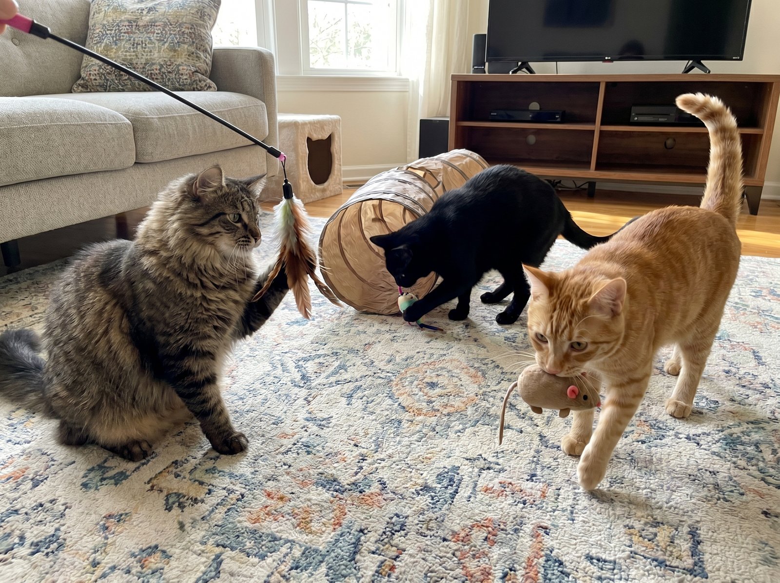 Gatos brincando