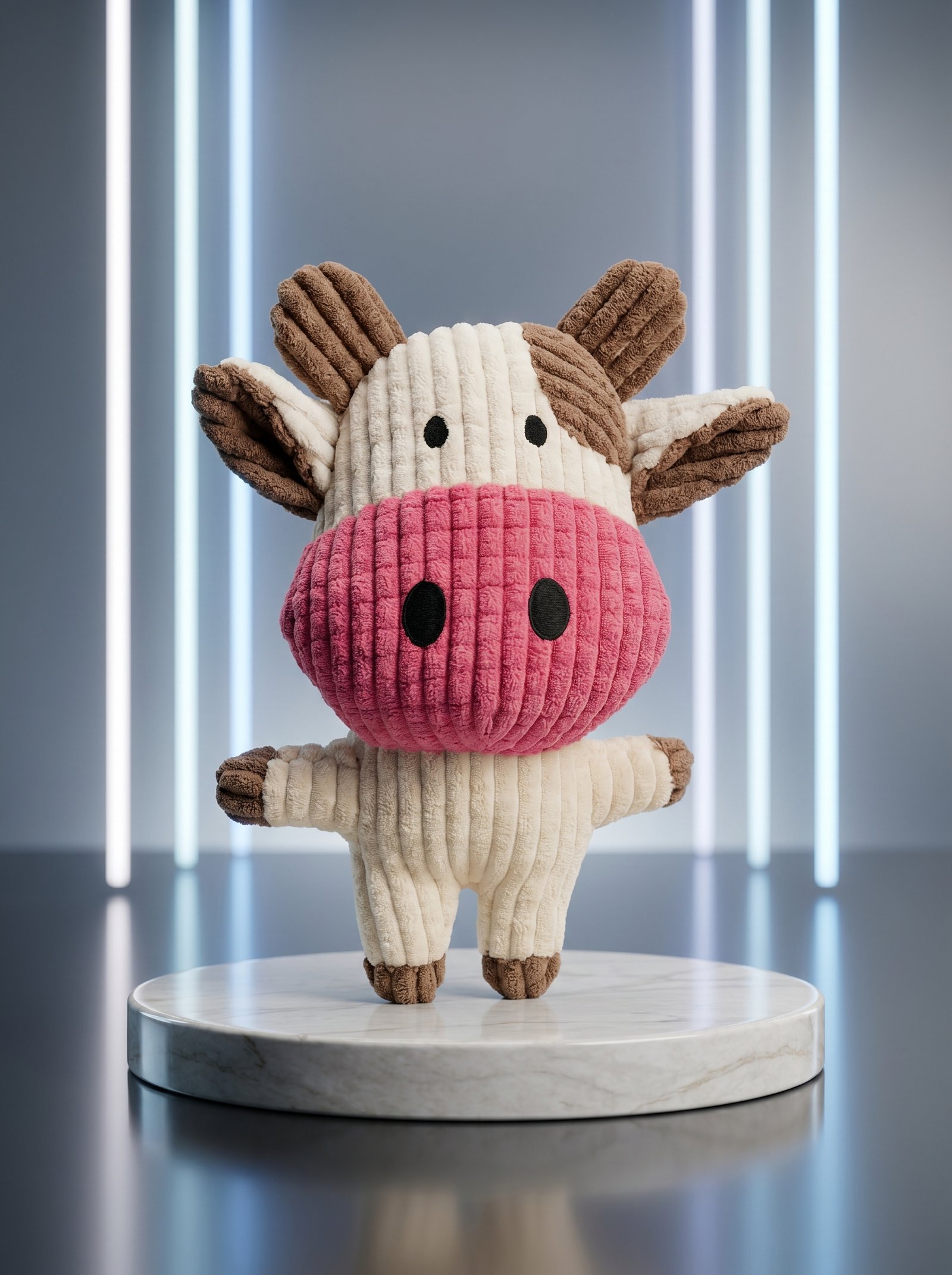 Companheiro de Elite: Pelúcia Vaca Soft-Touch com Apito Interativo
