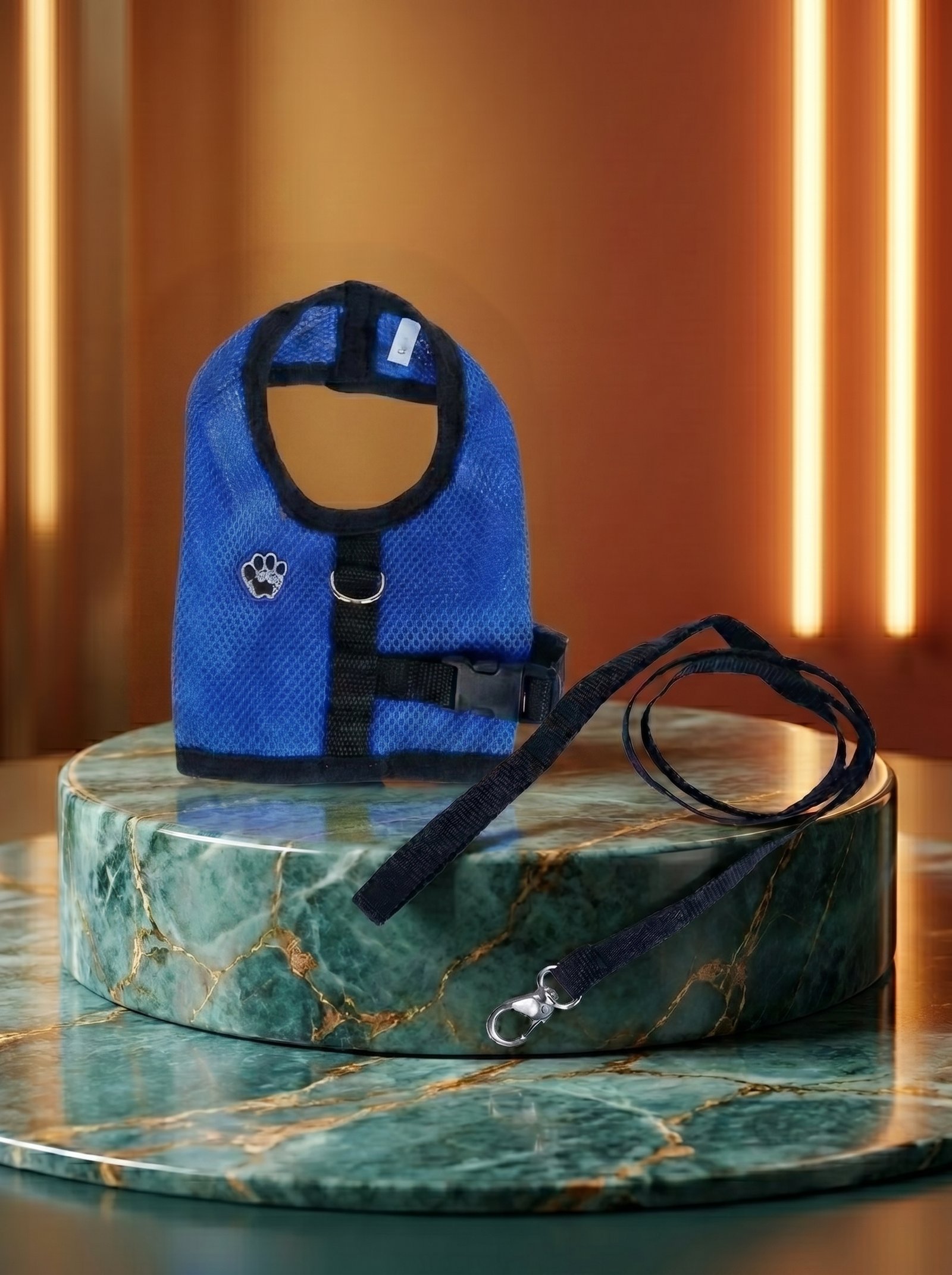Elegância Prime: Conjunto Peitoral Ajustável e Guia Prada Pet